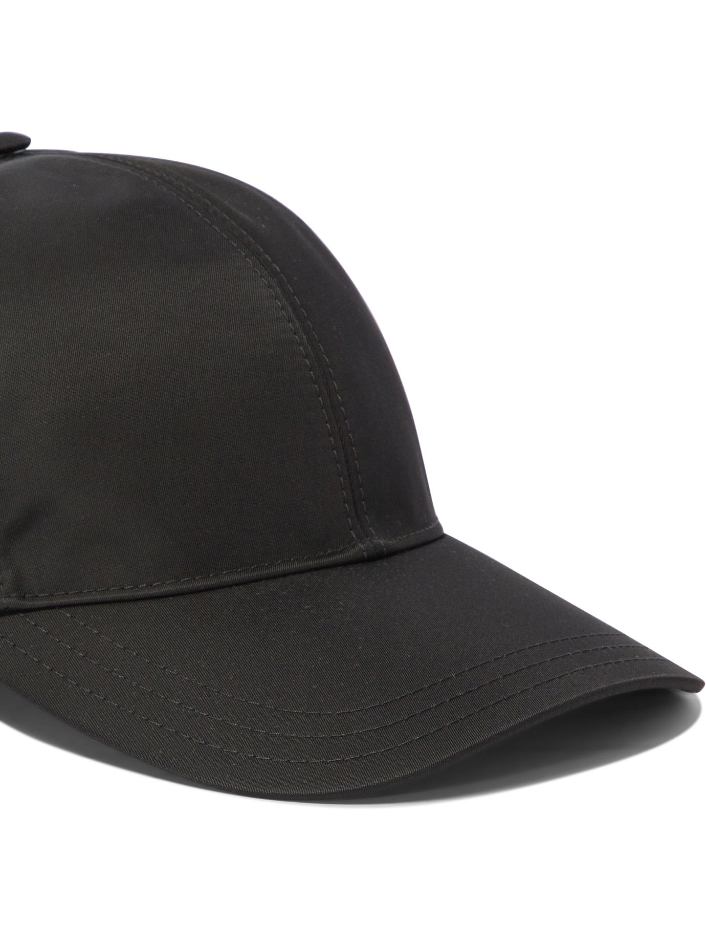 Prada Womens Black Brand-plaque Six-panel Recycled-polyamide Baseball Cap In Black