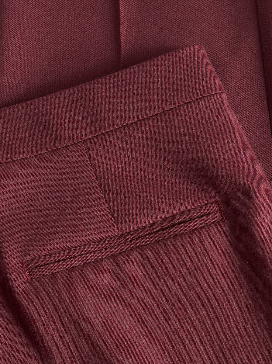 Etro Stretch Wool Pants In Red