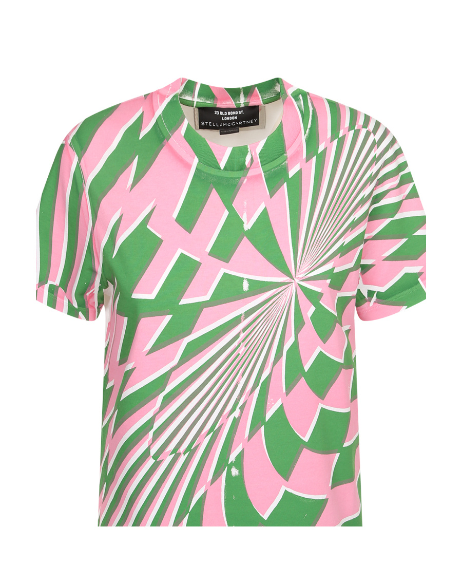 STELLA MCCARTNEY X ED CURTIS PSYCHEDELIC-PRINT T-SHIRT
