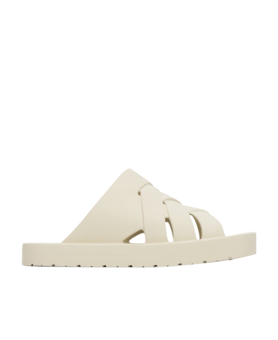 Bottega Veneta Ivory-coloured Rubber Slide In Nude