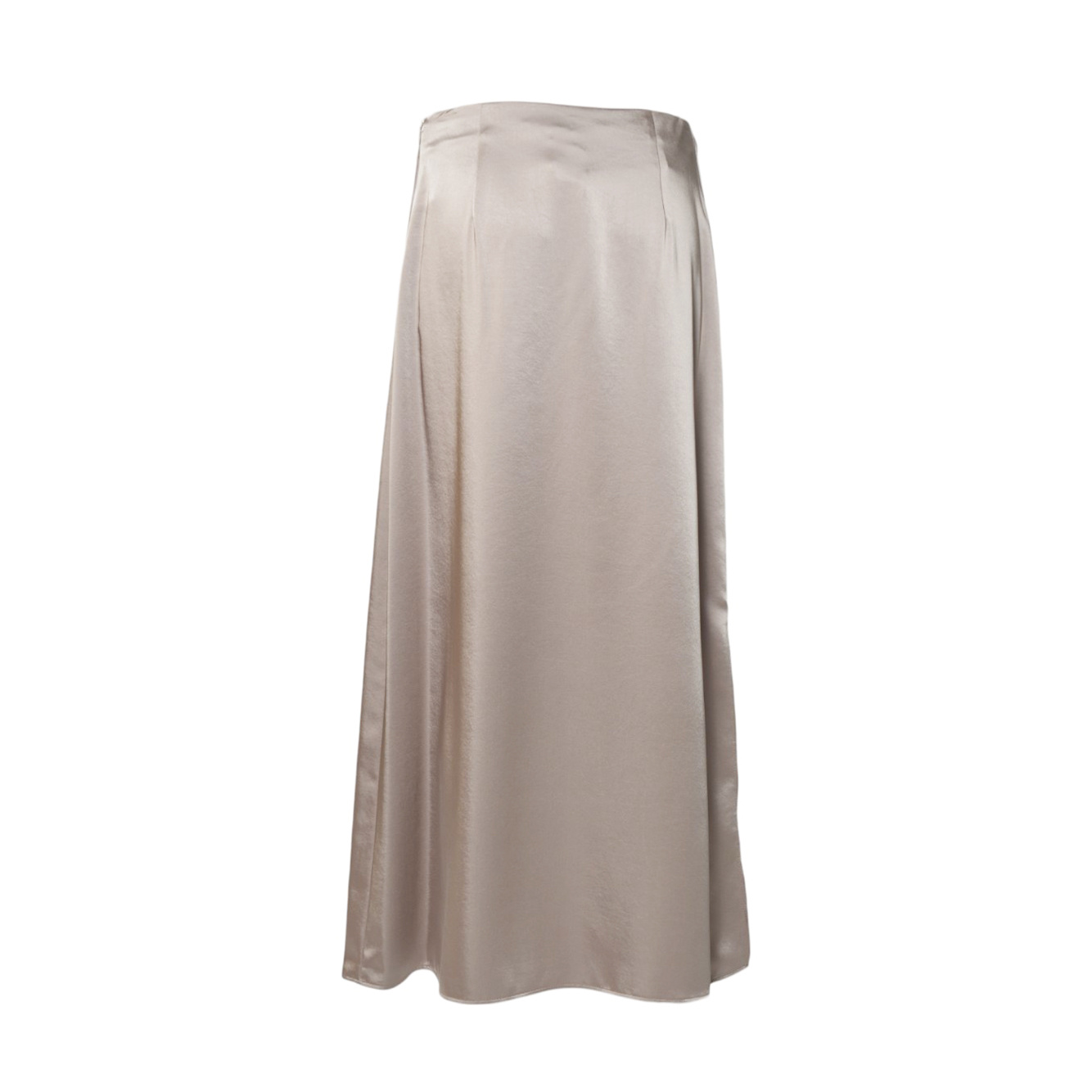 Weekend Max Mara High Waist A-line Skirt With Satin Finish In Brown