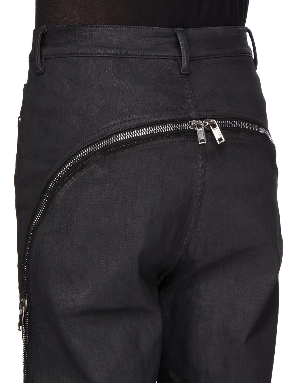 Rick Owens Drkshdw Bolan Banana Jeans With Zip Detail In Black