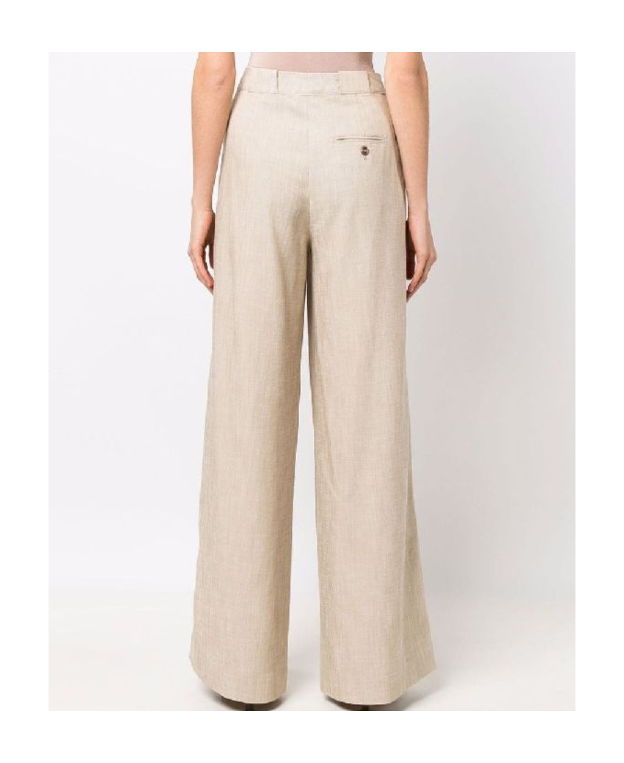 CLOSED PLEATED FLARED TROUSERS 