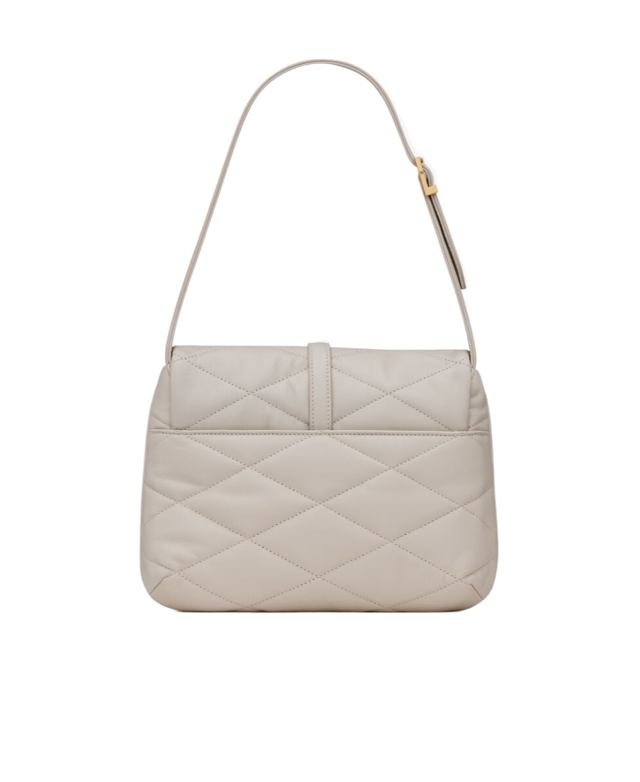 Saint Laurent Le 57 Quilted Shoulder Bag In White