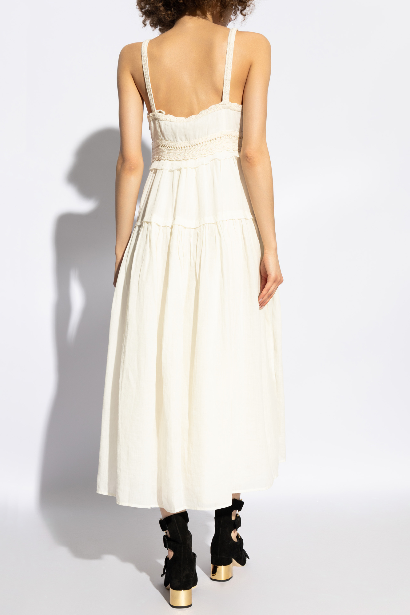 Ulla Johnson Panelled Midi Dress In White