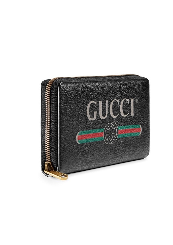 Gucci Logo Zip Around Wallet In Black