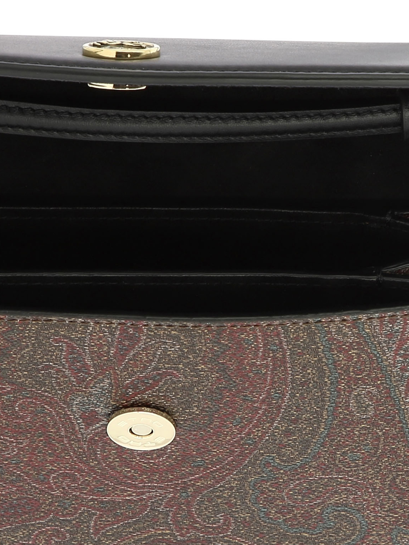 Etro Logo Shoulder Bag In Black