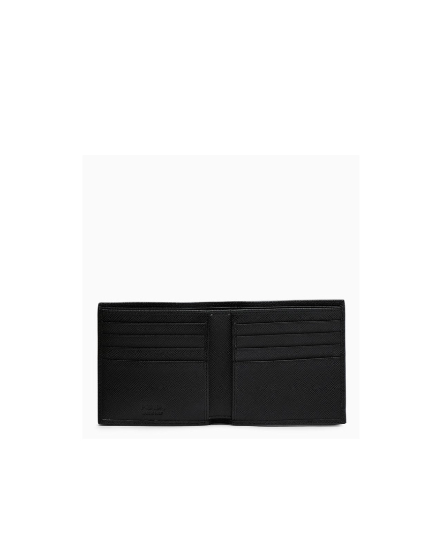 Prada Grain Logo Wallet In Black