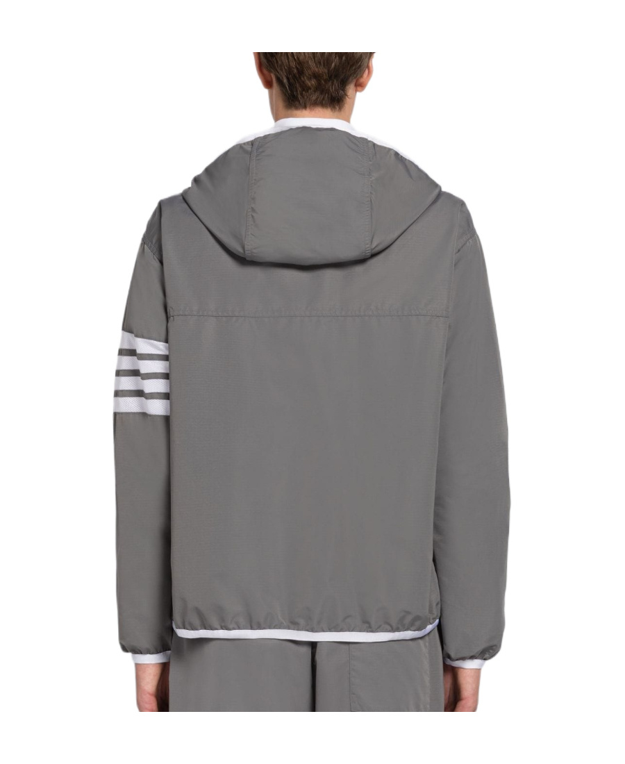 Shop Thom Browne 4-bar Stripe Track Jacket In Gray