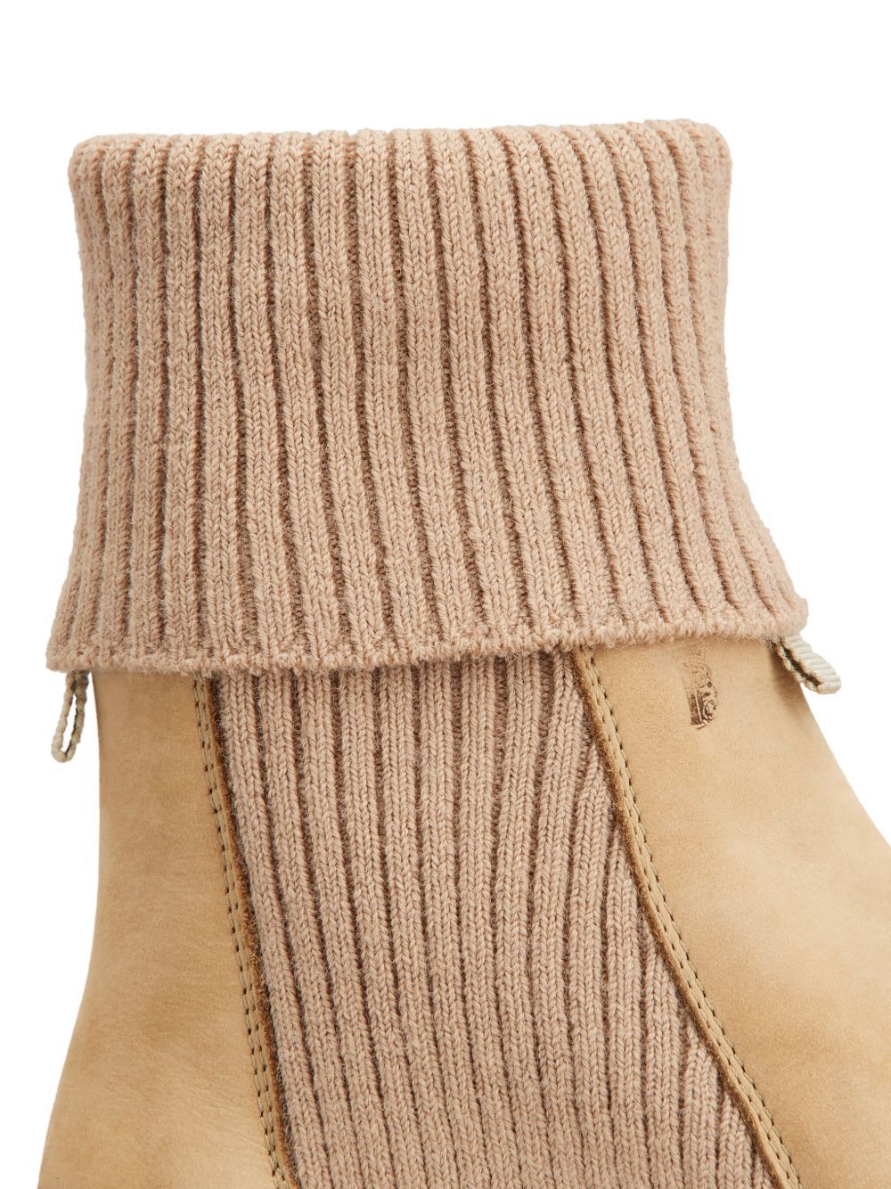 Tod's Beige Slip-on Boots With Elasticated Panels In Brown