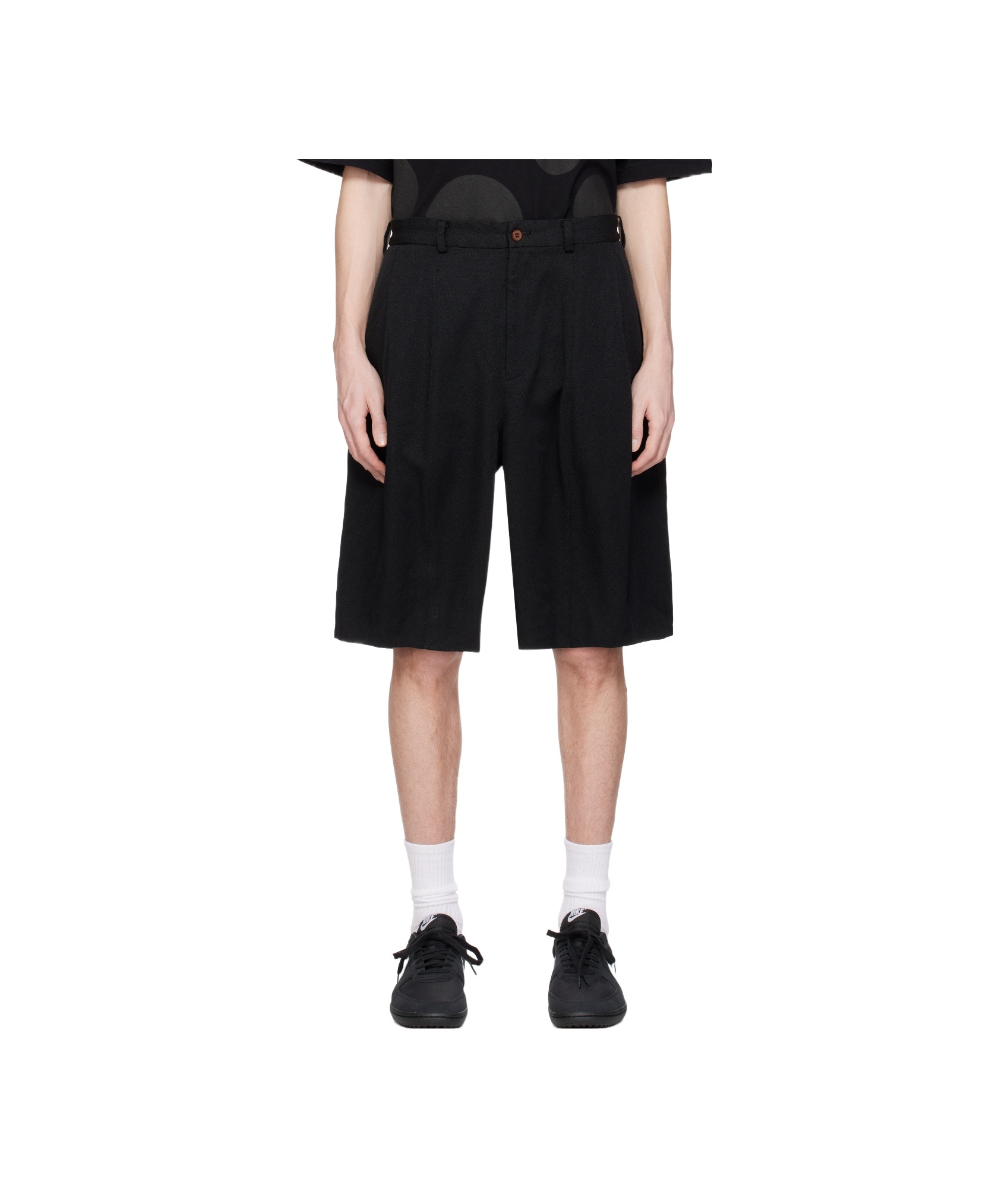 Comme Des Garçons Twill Shorts In Black