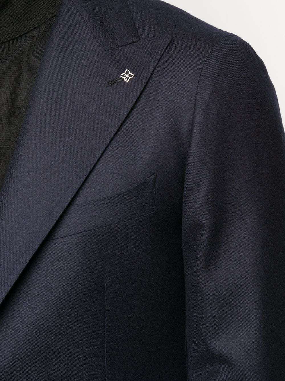 Tagliatore Single-breast Notch-lapel Blazer In Black