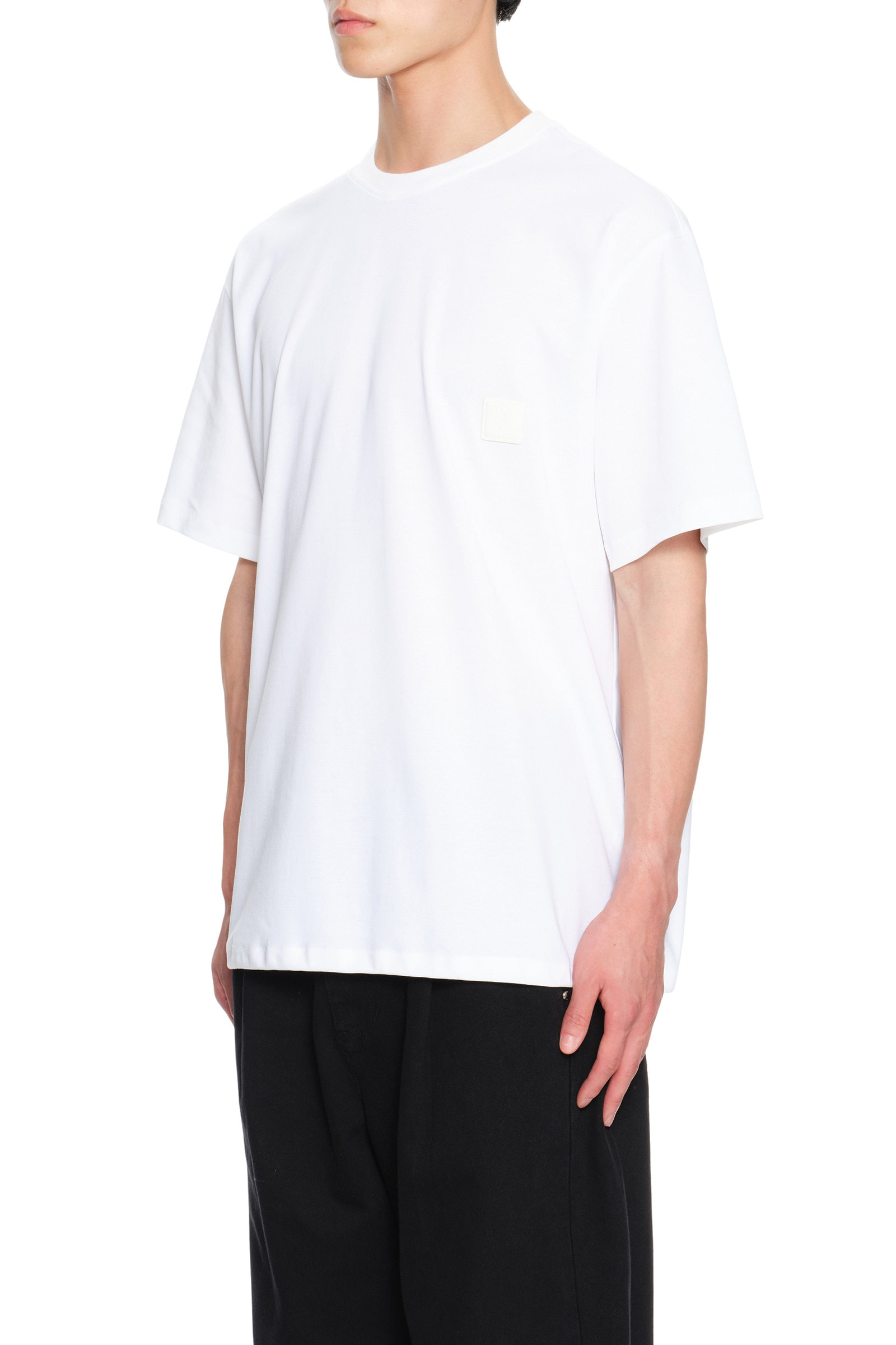 Wooyoungmi White Swaying Flower Back Logo T-shirt In White