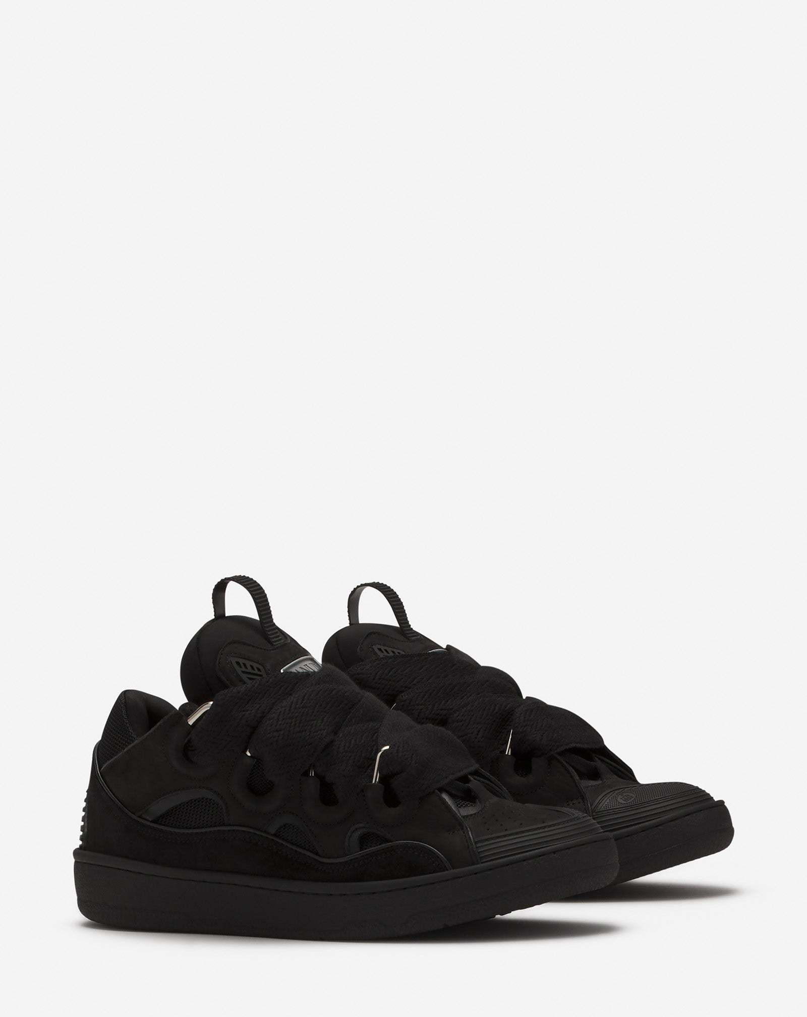 Lanvin Curb Round Toe Lace-up Sneakers