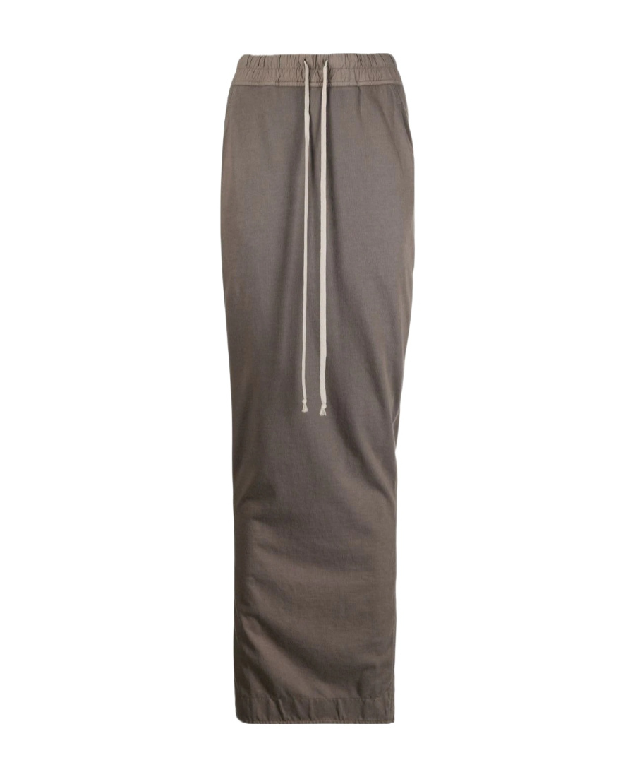 Rick Owens Drkshdw Luxor Pillar Cotton Maxi Skirt In Gray