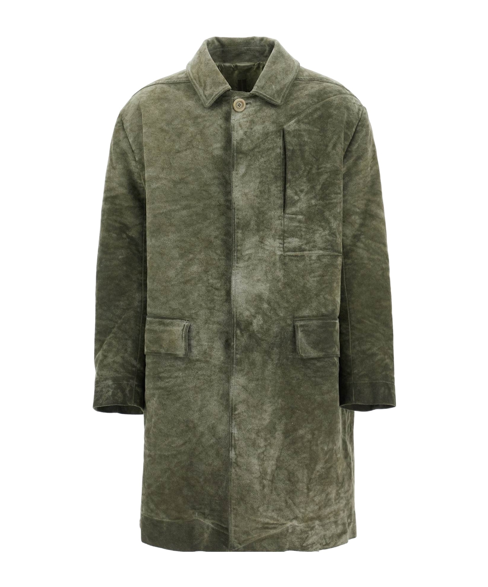 Rick Owens Drkshdw Khaki Porterville Jumbo Mac Coat In Green