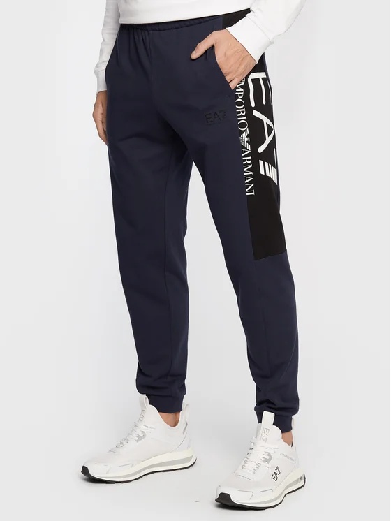 Ea7 Logo Sweatpants In Black