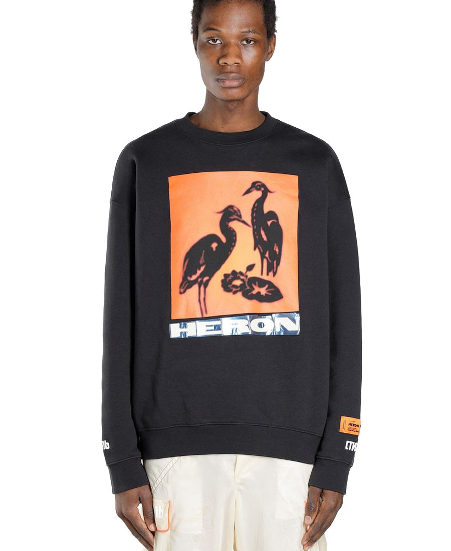 Heron Preston Heron Printed Sweater In Black