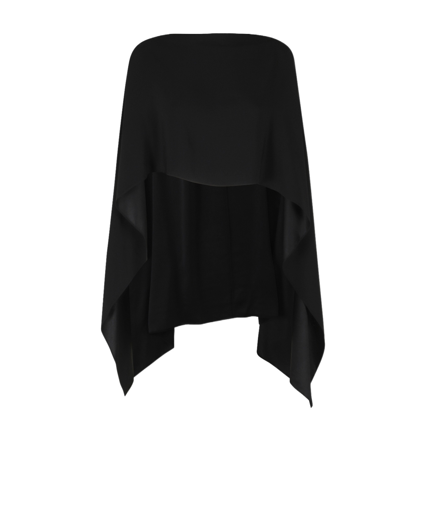 Alberta Ferretti Round-neck Shawl In Black
