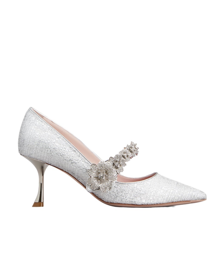 Roger Vivier Logo High Heels In White