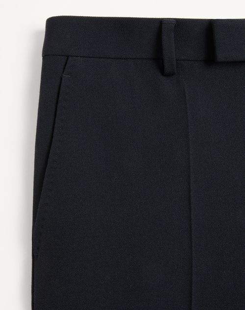 Valentino Virgin Wool Straight Tailored Trousers