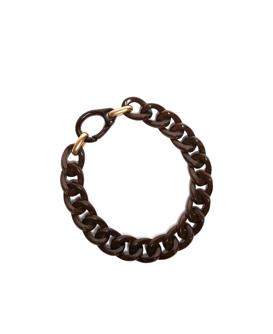 Max Mara Chunky Chain Necklace In Yellow