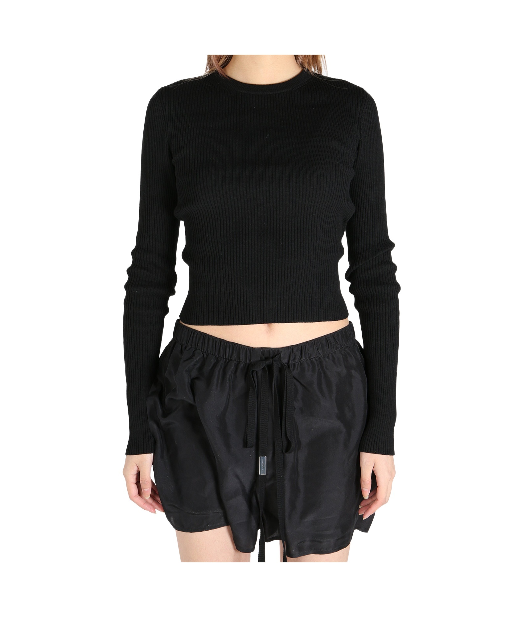 Ann Demeulemeester Round Neck Sweater In Black