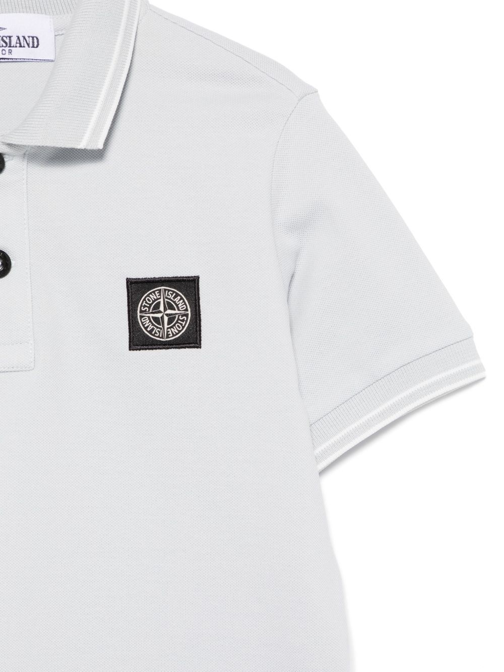 Stone Island Compass-badge Polo Shirt In Blue