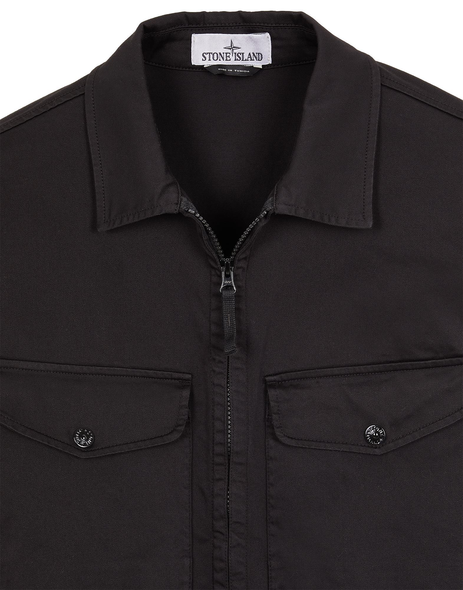 Stone Island Compass-badge Gabardine Jacket In Black