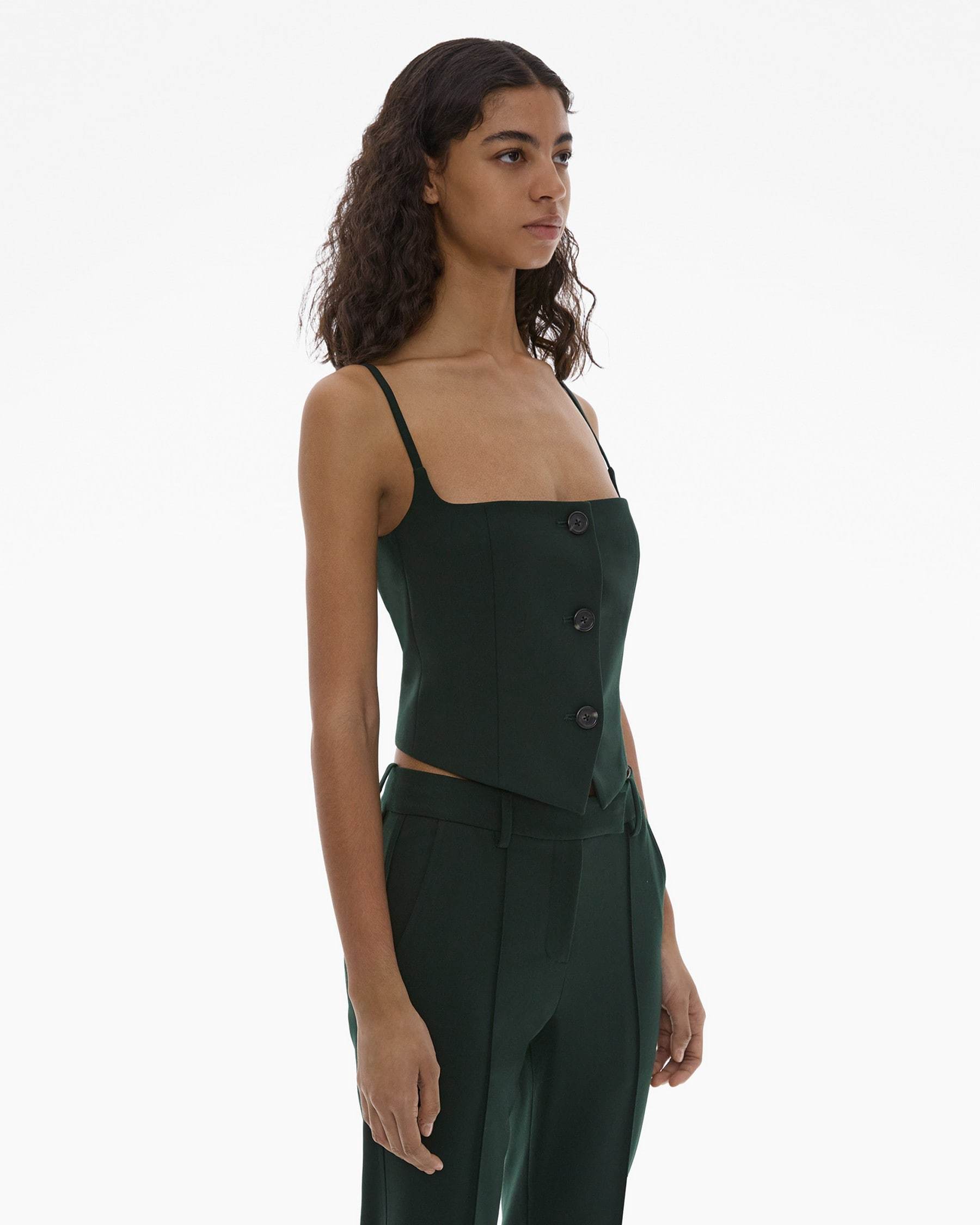 Helmut Lang Button-up Sleeveless Top