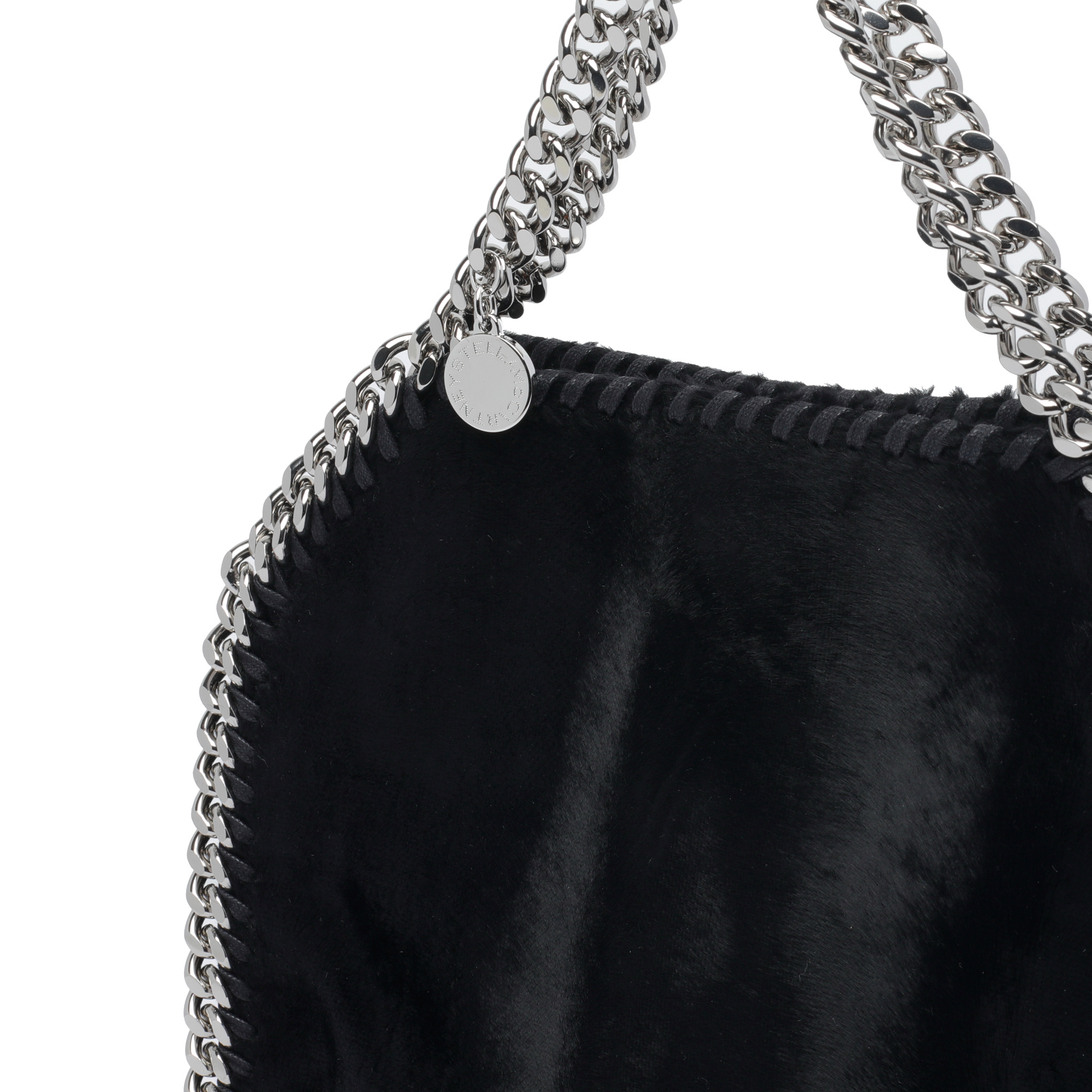Stella Mccartney Falabella Chain Linked Mini Tote Bag In Black