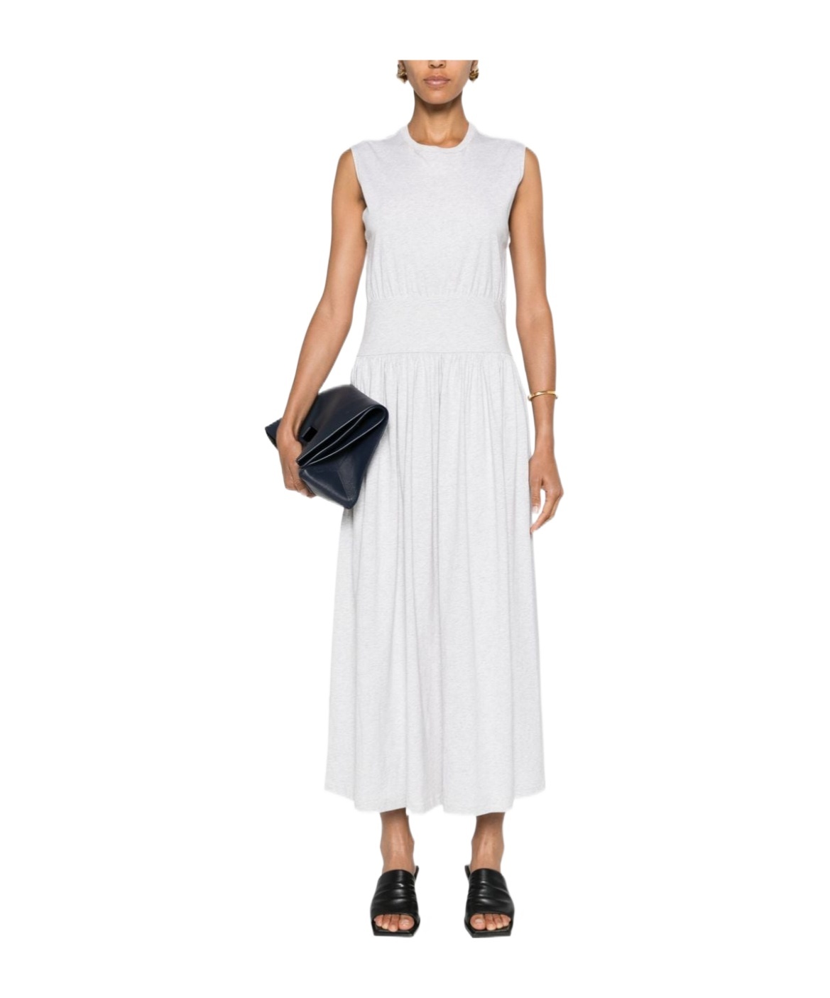 Totême Toteme Women Long Sleeveless Cotton Dress In Multi