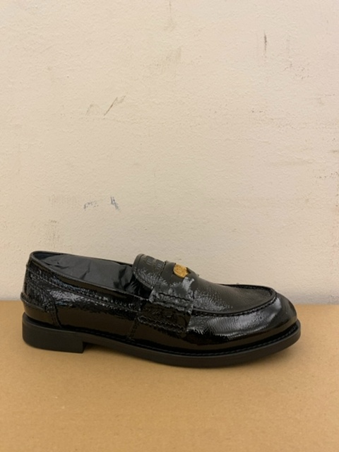 Miu Miu Women's Leather Loafers In Black