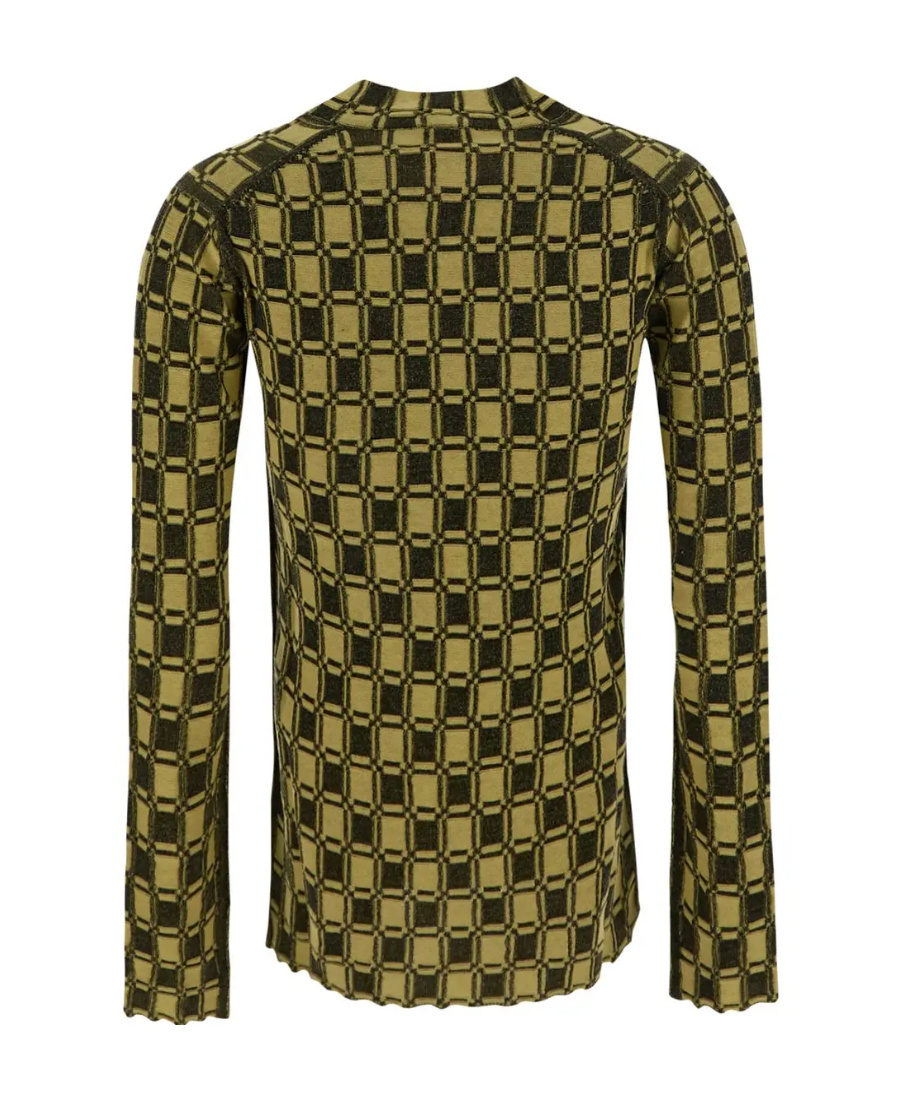 Kenzo Jacquard Fitting Pullover In Green