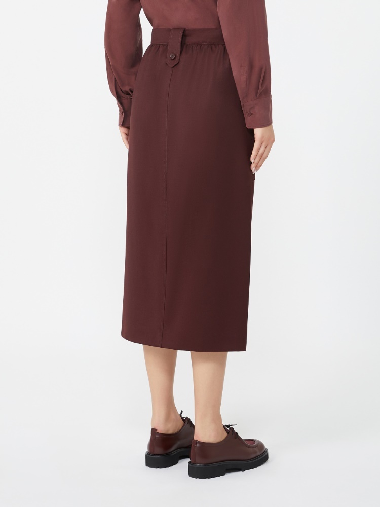 Max Mara High-waisted Skirt In Red