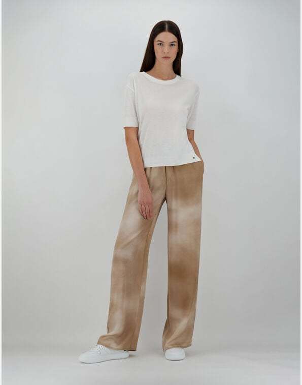Herno T-shirt In Glam Knit Effect In White