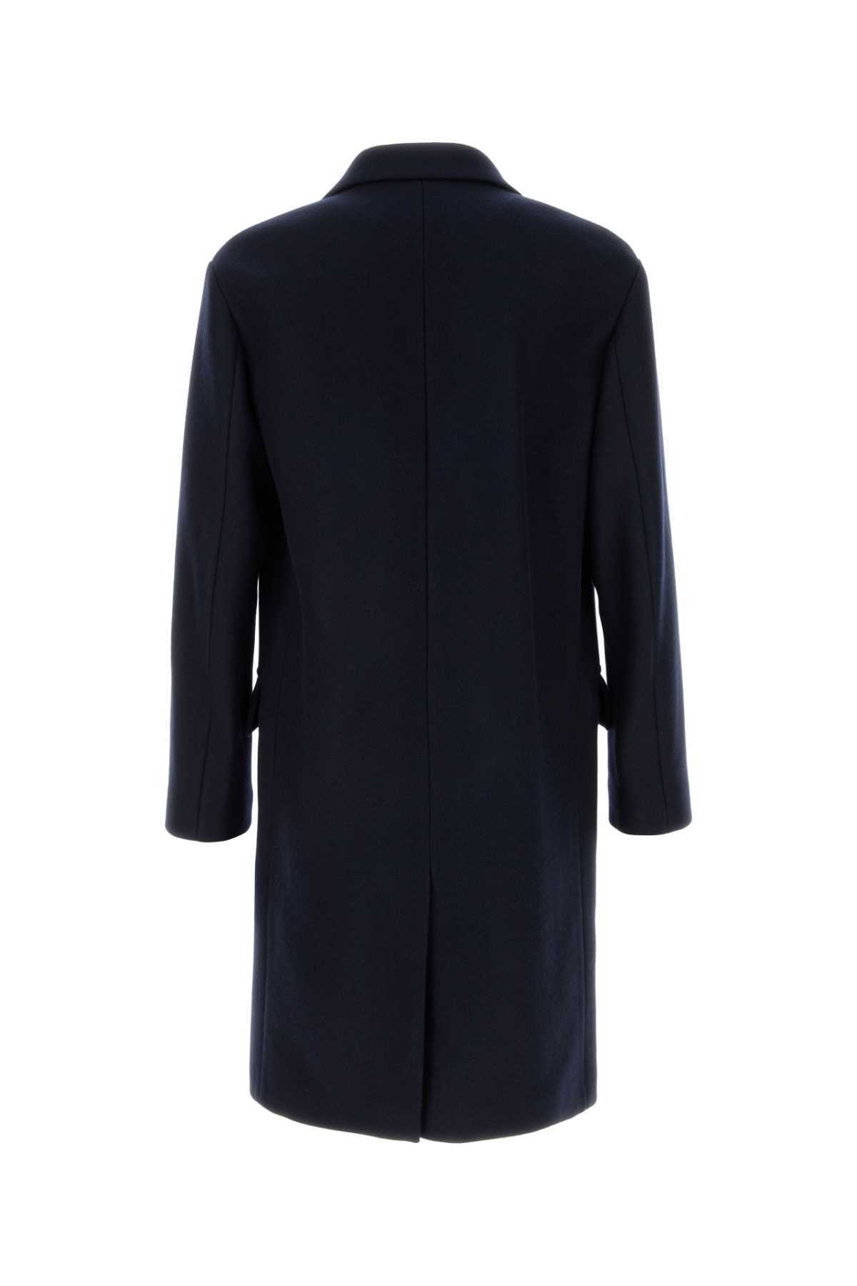Dries Van Noten Wool Blend Coat With Long Sleeves And Vent In Black