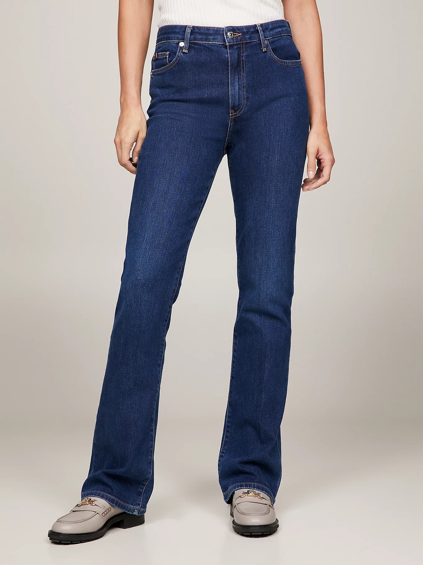 Tommy Hilfiger High-rise Bootcut Jeans In Blue