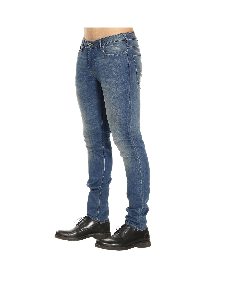 Armani Jeans Label Jeans In Blue
