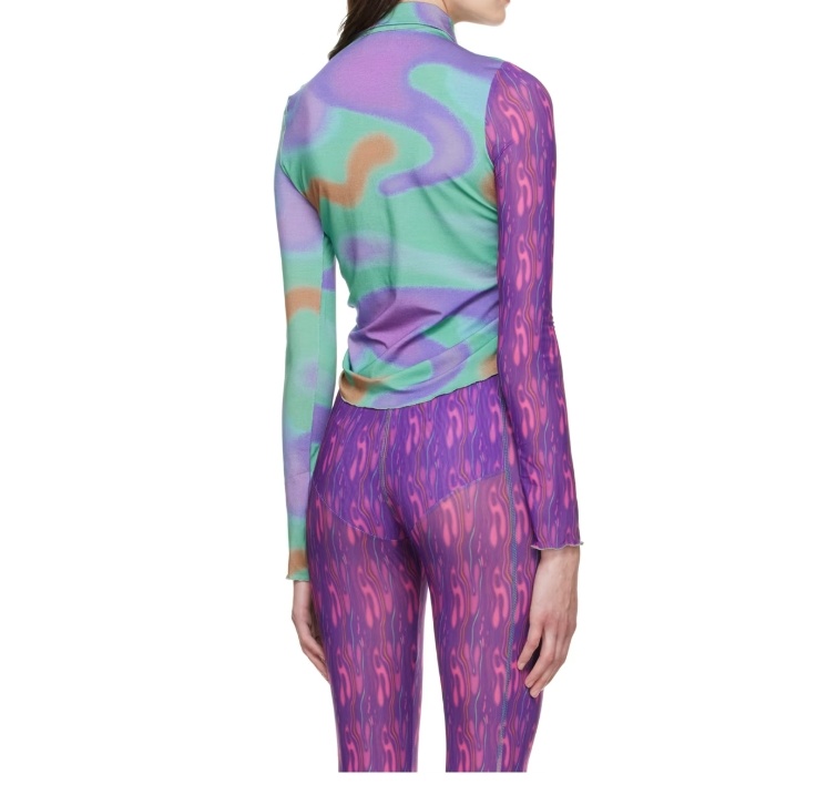 Avavav Lapel Long-sleeved Top In Purple