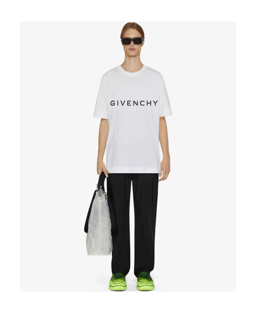 Givenchy White Cotton T-shirt With Logo In White