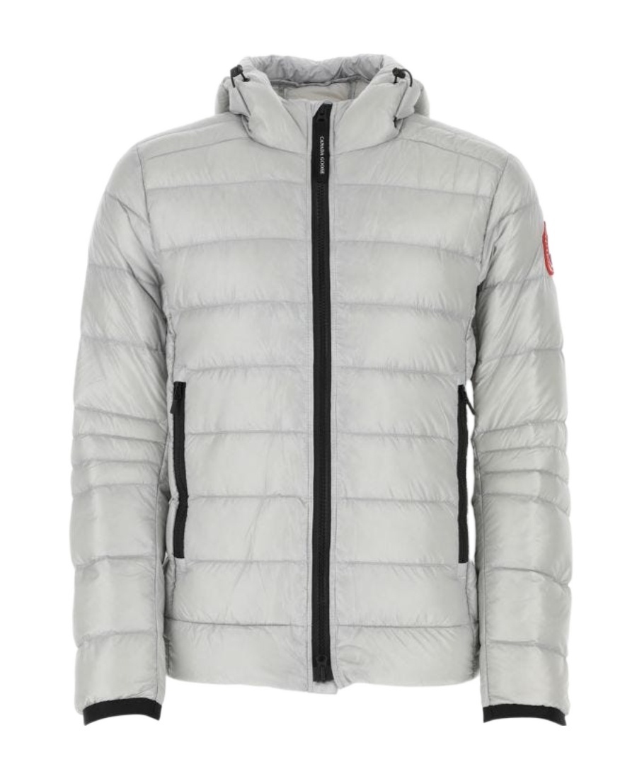 Canada Goose Logo-patch Padded Jacket In Gray