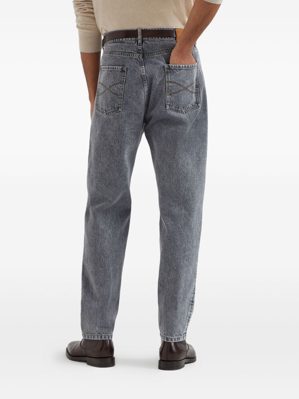 Brunello Cucinelli Greyscale Denim Jeans