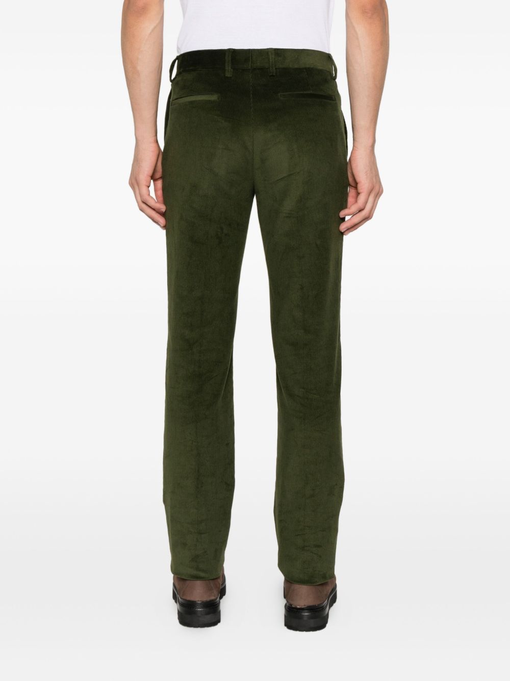Etro Corduroy Straight Trousers In Green