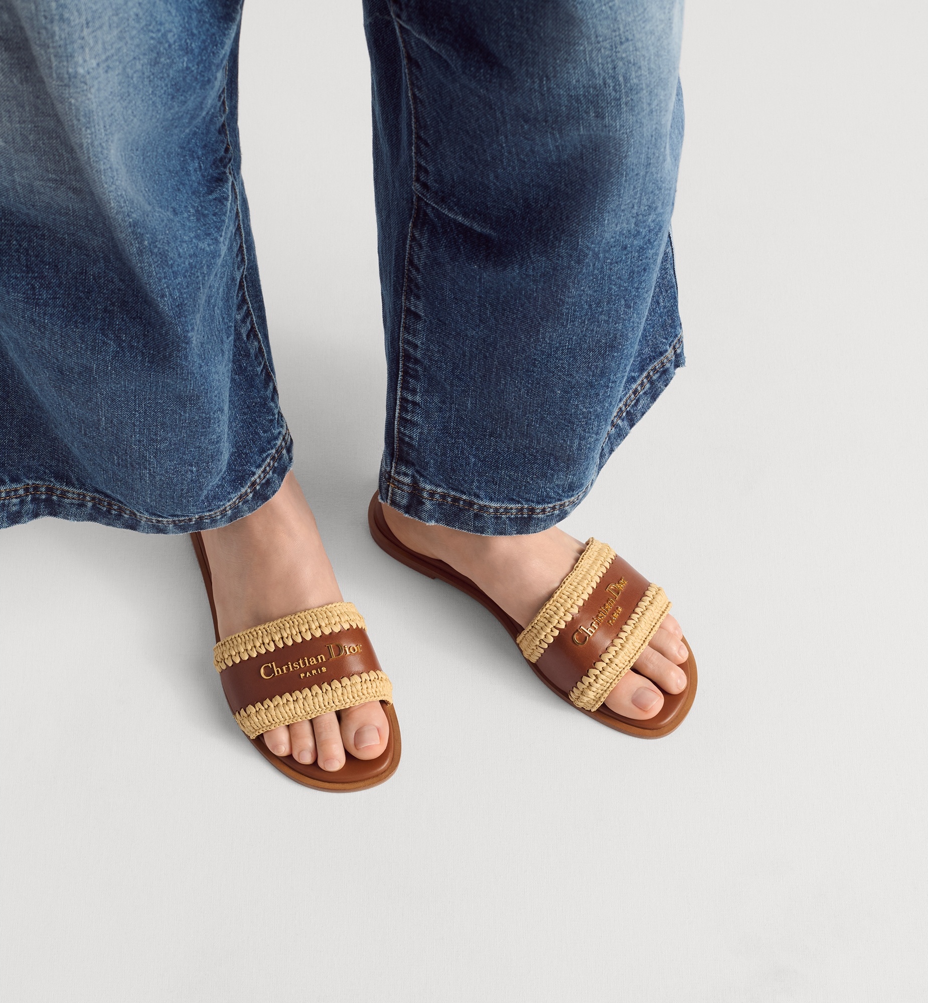 Dior Iviera D-lane Slide In Brown