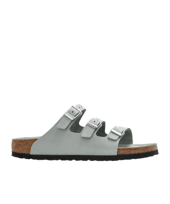 Shop Birkenstock Florida Slides In Gray