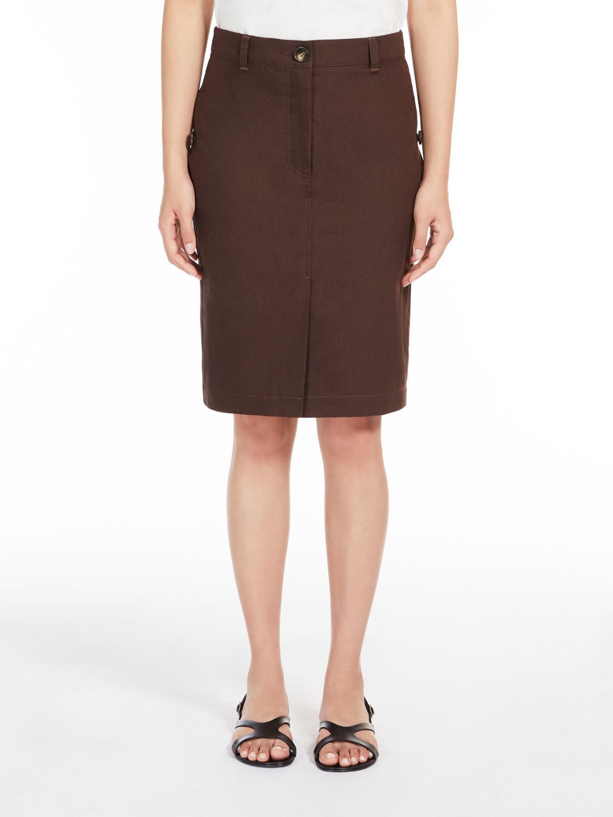 Weekend Max Mara Waist Loop Skirt In Green