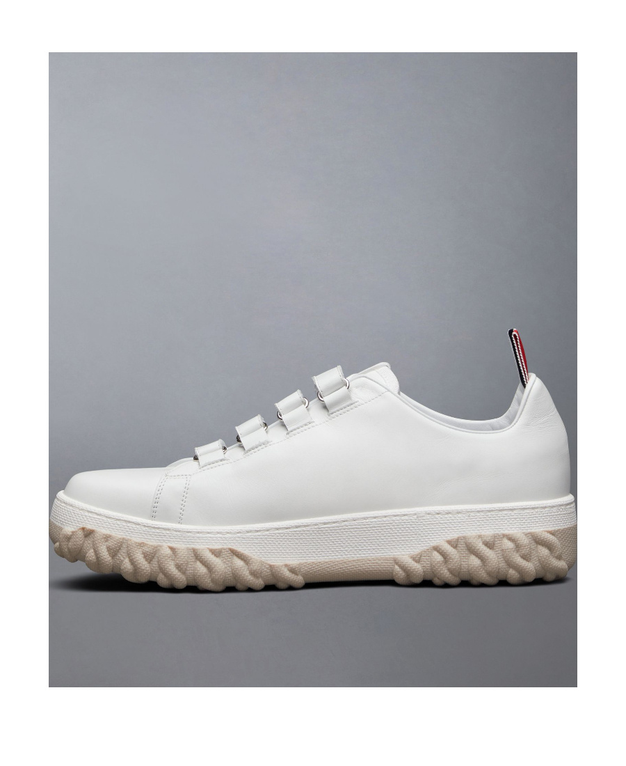 Thom Browne Court Touch-strap Sneakers In White