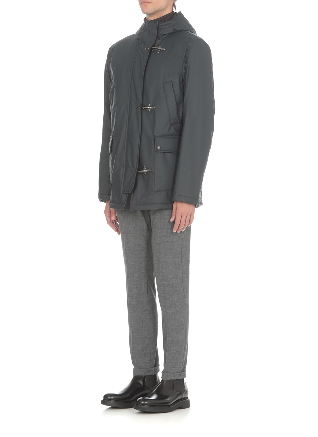 Fay 3 Hook-padded Jacket In Black