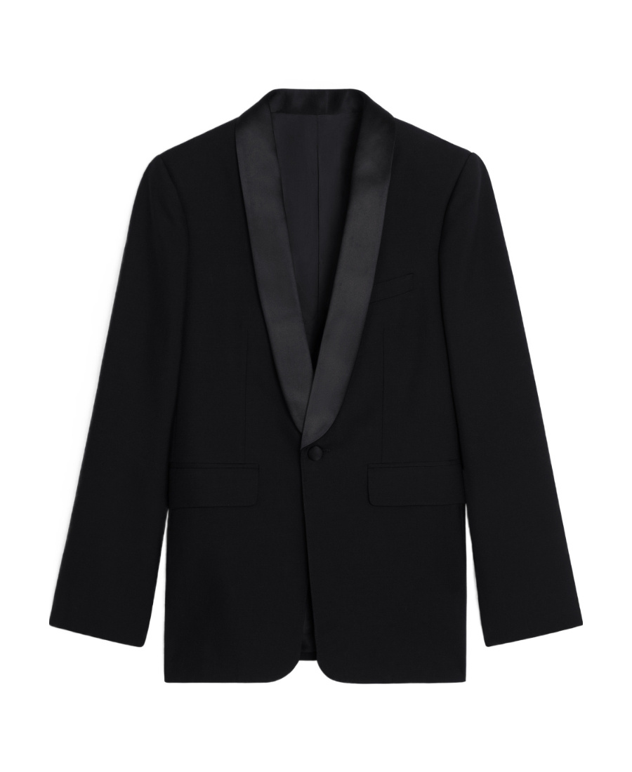 CELINE LAPEL WOOL LONG-SLEEVED SUIT JACKET 